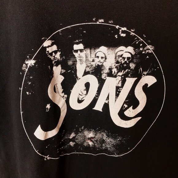 Distressed Sons Music Tee Medium Black Band Shirt - Picture 8 of 14